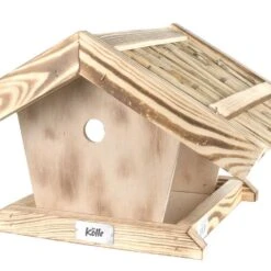 Kölle Vogelfutterhaus Aus Kiefernholz, Mit Strohdach, Ca. 30 X 38 Cm -Gartenbedarf Verkäufe 2024 0910100033 Koelle Futterspender Kiefernholz natur Strohdach ca30x38cm 1 117704