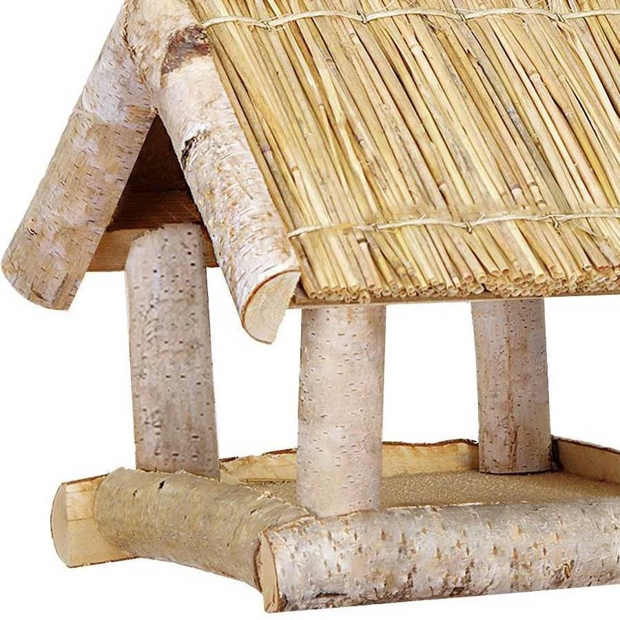 Vogelhaus Birke Mit Strohdach, 26 X 26 X 25 Cm 4 Vogelhaus Birke Mit Strohdach, 26 X 26 X 25 Cm – Bild 2
