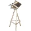 Vogelhaus Mit Ständer, Höhe 105 Cm, Aus Birkenholz Mit Reisigdach -Gartenbedarf Verkäufe 2024 0910101026 Vogelhaus m Staender H105cm Birke Reisigdach 55265