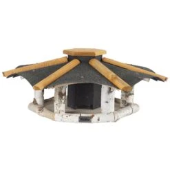 Vogelfutterhaus, Hellbraun, Kiefer/Birke, 60 X 60 X H 24 Cm