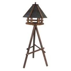Futterhaus Mit Ständer, Braun, 59 X 55 X 105 Cm