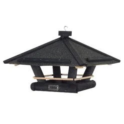 Futterspender, Schwarz, 36 X 36 X H 27/29 Cm