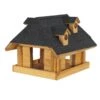 Vogelfutterhaus, Natur, Kiefernholz, 39 X 38 X H 33 Cm -Gartenbedarf Verkäufe 2024 0910101514 Vogelfutterhaus aus Kiefernholz gebeizt 110458