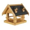 Vogelfutterhaus, Natur, Kiefernholz, 38 X 38 X H 39 Cm -Gartenbedarf Verkäufe 2024 0910101515 Vogelfutterhaus aus Kiefernholz gebeizt 110459