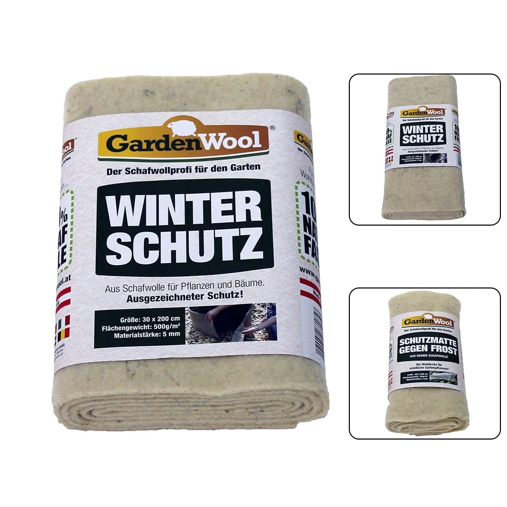 Winterschutzmatte Naturweiss, Faserlänge: Ø45 Mm, 100 % Schafwolle 3 Winterschutzmatte Naturweiss, Faserlänge: Ø45 Mm, 100 % Schafwolle