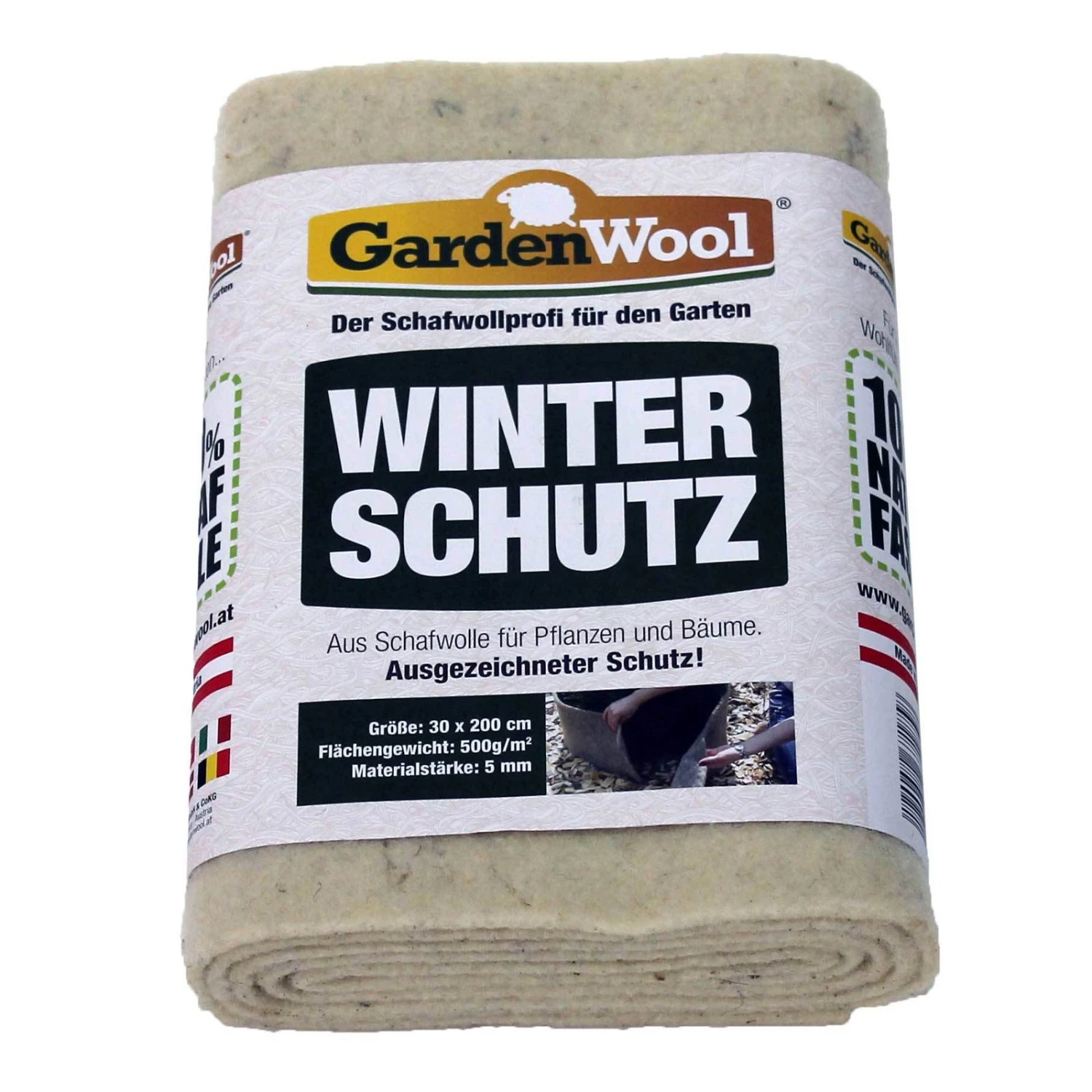 Winterschutzmatte Naturweiss, Faserlänge: Ø45 Mm, 100 % Schafwolle 4 Winterschutzmatte Naturweiss, Faserlänge: Ø45 Mm, 100 % Schafwolle – Bild 2