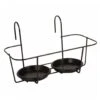 Haken-Blumentopfhalter, Metall, Schwarz, 34 X 18 Cm, Für Zwei Töpfe -Gartenbedarf Verkäufe 2024 0910600240 Haken Blumentopfhalter fuer 2 Toepfe 34x18cm schwarz Metall 61902