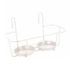 Haken-Blumentopfhalter, Metall, Weiß, 34 X 18 Cm, Für Zwei Töpfe -Gartenbedarf Verkäufe 2024 0910600241 Haken Blumentopfhalter fuer 2 Toepfe 34x18cm weiss Metall 61901