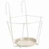 Haken-Blumentopfhalter, Metall, Weiß, Praktische Einhängehaken