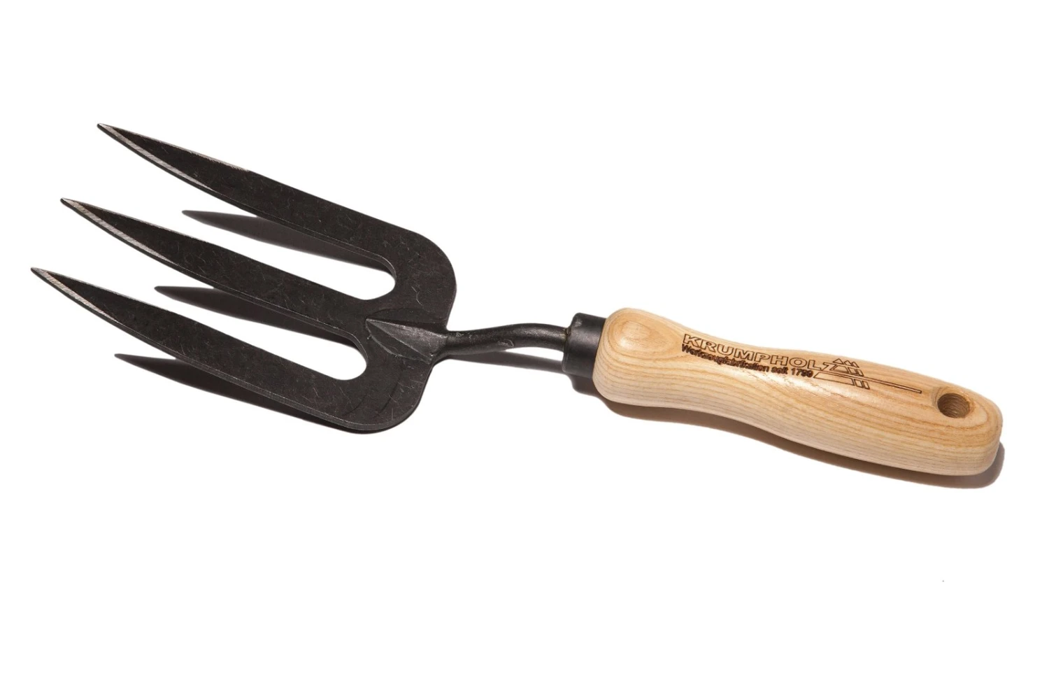 Krumpholz Handgabel Mit 3 Zinken Und Griff Aus Eschenholz, 14 Cm 3 Krumpholz Handgabel Mit 3 Zinken Und Griff Aus Eschenholz, 14 Cm