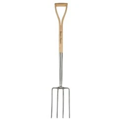 Spatengabel, Edelstahl, Eschenholz