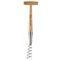 Löwenzahnzieher, Edelstahl, Eschenholz