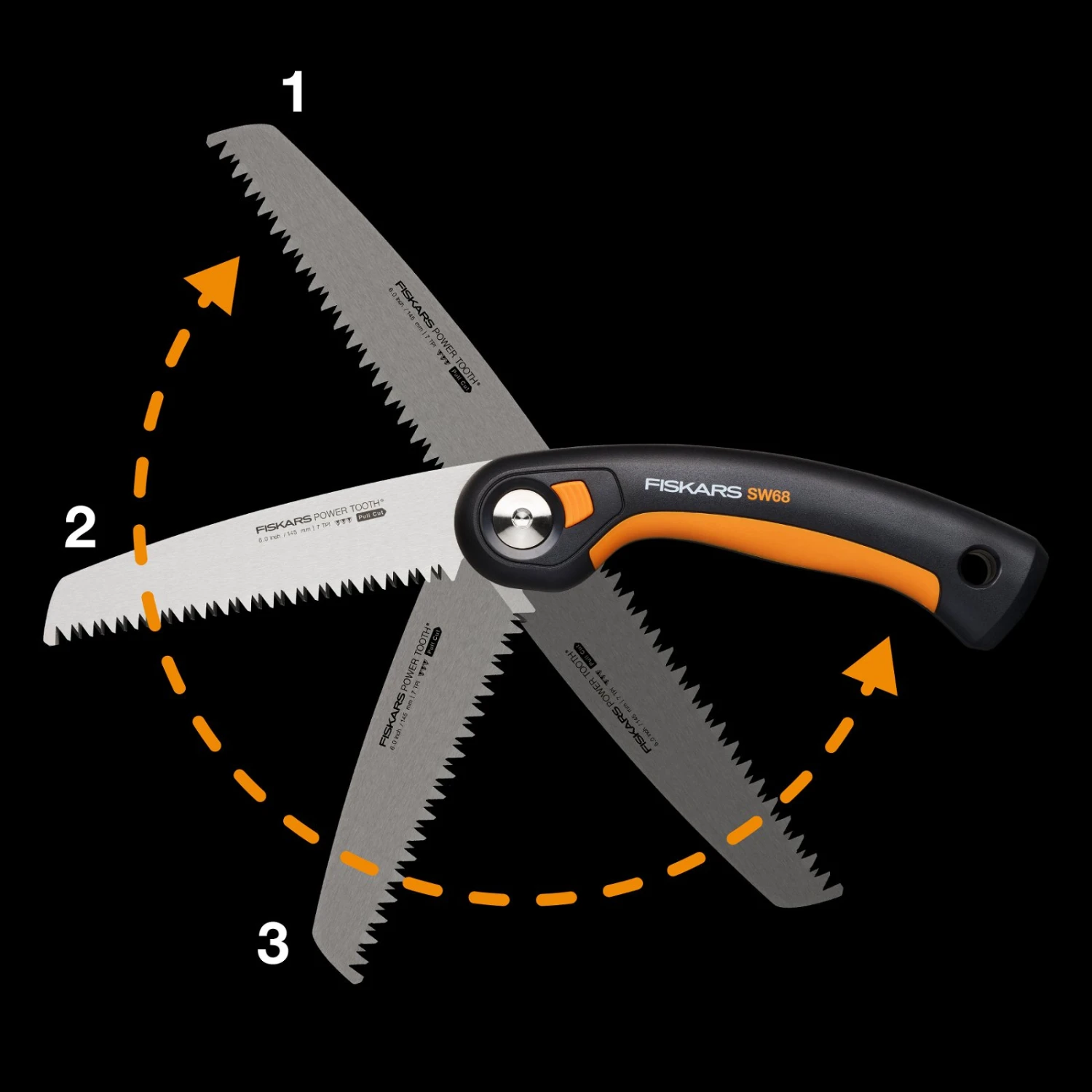 Klappsäge Plus™ SW68, Schwarz/orange, Ca. 27 X 3 X 12 Cm 7 Klappsäge Plus™ SW68, Schwarz/orange, Ca. 27 X 3 X 12 Cm – Bild 5