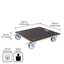 Multi Roller Maxi GRIP, 300 Kg Tragkraft, Holz, Ca. 58 X 58 X 15 Cm -Gartenbedarf Verkäufe 2024 0920600405 multi roller maxi grip eckig 4 116647