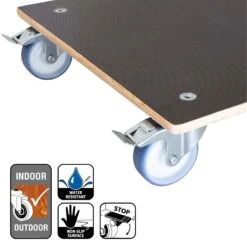 Multi Roller Maxi GRIP, 300 Kg Tragkraft, Holz, Ca. 58 X 58 X 15 Cm -Gartenbedarf Verkäufe 2024 0920600405 multi roller maxi grip eckig 5 116646