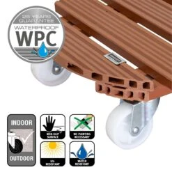 Multi Roller WPC, 150 Kg Tragkraft, Ca. 39 X 39 X 11 Cm -Gartenbedarf Verkäufe 2024 0920600467 multi roller wpc terracotta 5 116651