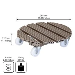 Multi Roller WPC, Tragkraft 150 Kg, Taupe, Ca. 11 X 39 X 39 Cm -Gartenbedarf Verkäufe 2024 0920600508 multi roller wpc taupe 4 116700