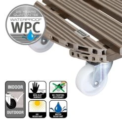 Multi Roller WPC, Tragkraft 150 Kg, Taupe, Ca. 11 X 39 X 39 Cm -Gartenbedarf Verkäufe 2024 0920600508 multi roller wpc taupe 5 116699