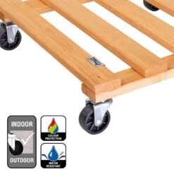 Multi Roller, Tragkraft 120 Kg, Hellbraun, Ca. 10 X 38 X 38 Cm -Gartenbedarf Verkäufe 2024 0920600514multi roller kiefer kastanie 5 116711