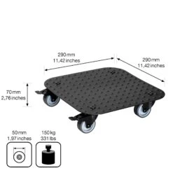 Pflanzenroller 'Alaska', Tragkraft 150 Kg, Anthrazit, Alu, 7 X 29 X 29 Cm -Gartenbedarf Verkäufe 2024 0920600517 pflanzenroller alaska 4 116724