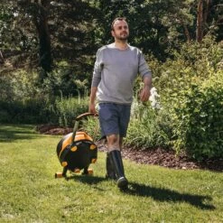 Fiskars Schlauchwagen Waterwheel Automatik XL, Für ½'-5/8", Schlauchdüse, Rasenspieß, Schwarz-orange -Gartenbedarf Verkäufe 2024 0930200501 Schlauchwagen Automatik XL mit Raedern 360 4 78977