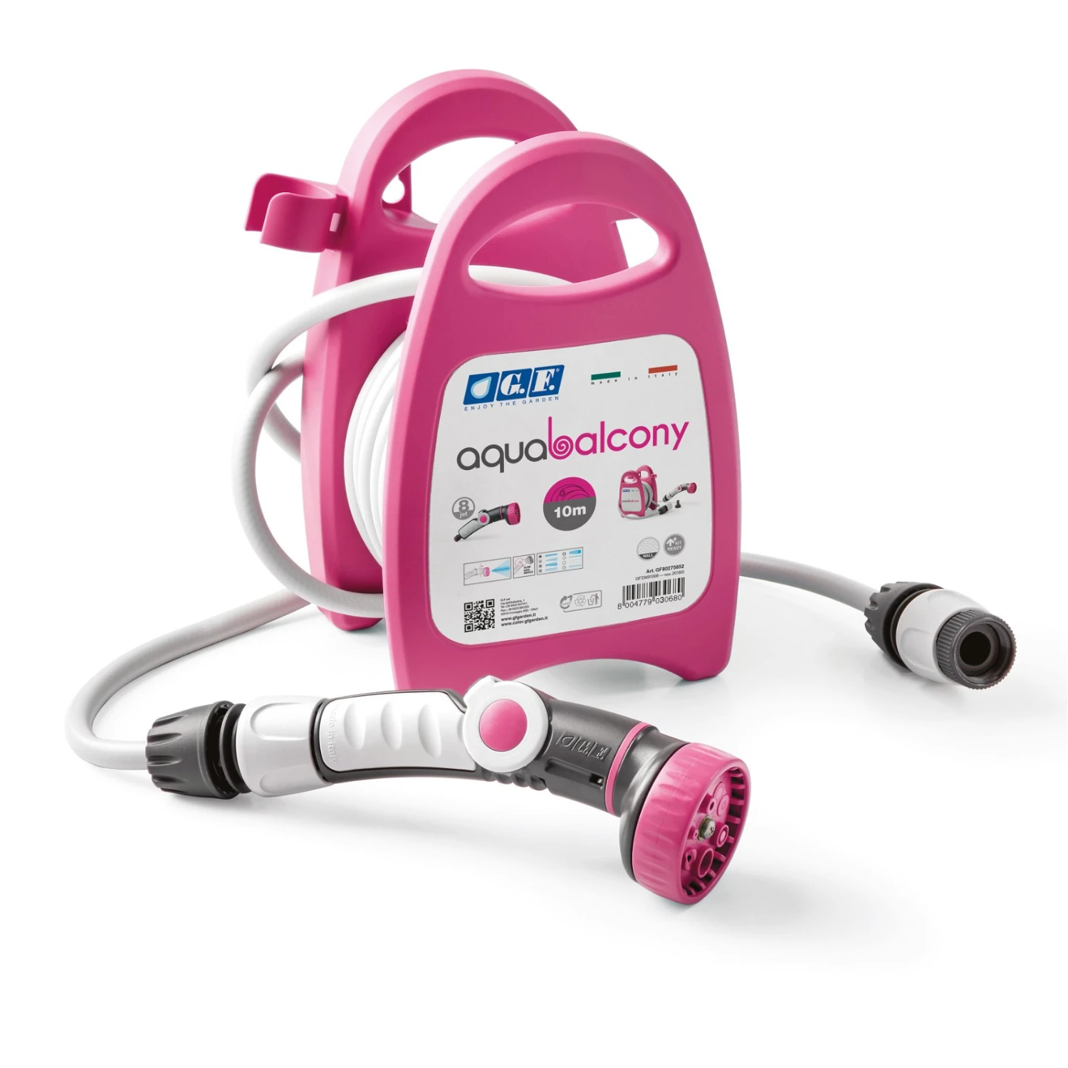 Aqua Balcony Schlauchtrommel Mit 10 M Schlauch, Fuchsia 3 Aqua Balcony Schlauchtrommel Mit 10 M Schlauch, Fuchsia