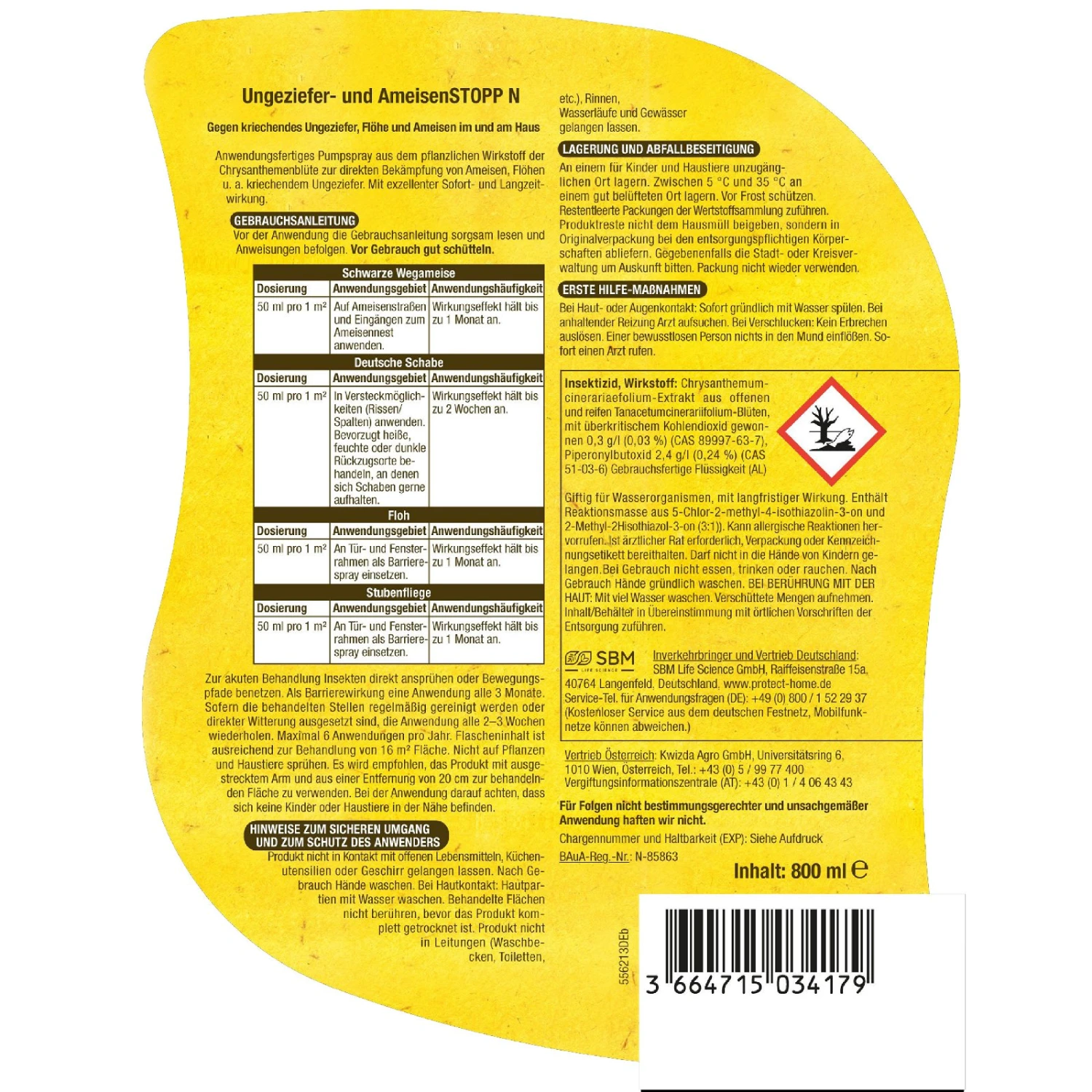 Ungeziefer- & Ameisen STOPP Natria, 800 Ml 4 Ungeziefer- & Ameisen STOPP Natria, 800 Ml – Bild 2