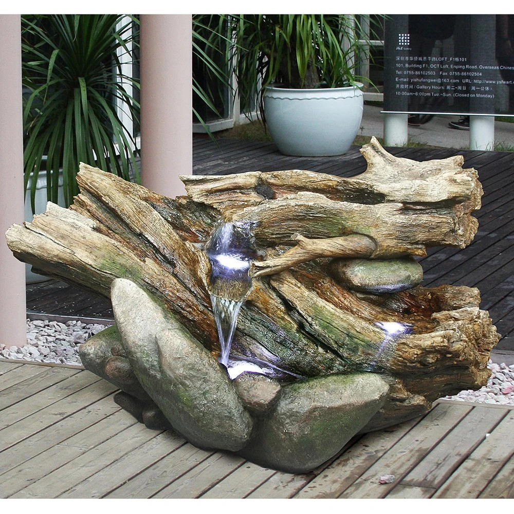 Brunnen Aus Polyresin Mit Pumpe, 3 LED Und 10 M Kabel, Ca. 96x45x58 Cm – Bild 2