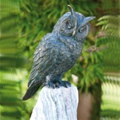 Gartenfigur "Waldohreule" Von Rottenecker, Bronze, Höhe: 25 Cm