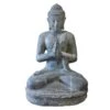 Buddha Sitzend, Grau, Steinguss, 45 X 30 X 23 Cm -Gartenbedarf Verkäufe 2024 0980305980 sitzender Buddha Indien 100489