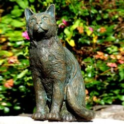 Rottenecker Bronze-Katze, Mittelgroß, Sitzend, 25 X 13 X 23 Cm -Gartenbedarf Verkäufe 2024 0980306261 Katze mittelgross H25xB13xT23cm1 75592