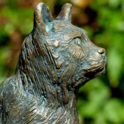 Rottenecker Bronze-Katze, Mittelgroß, Sitzend, 25 X 13 X 23 Cm -Gartenbedarf Verkäufe 2024 0980306261 Katze mittelgross H25xB13xT23cm 75593