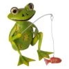 Frosch Mit Angel Sitzend, Grün/ Rot, 25 X 24 X 18 Cm -Gartenbedarf Verkäufe 2024 0980306350 Koelle Frosch mit Angel sitzend 105743