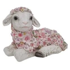 Blumenschaf, Liegend, Klein, 25x12x16 Cm