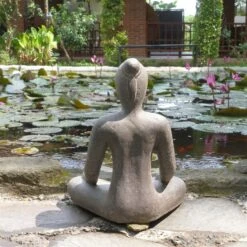 Steinguss Gartenornament 'Yoga', Natur, 26 X 18 X 31 Cm -Gartenbedarf Verkäufe 2024 0980306816 steinguss gartenornament yoga 4 123352