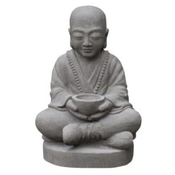 Buddha-Statue, Trockensteinguss, 33 X 30 X 54 Cm