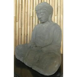 Buddha-Statue, Trockensteinguss, 53 X 40 X 65 Cm -Gartenbedarf Verkäufe 2024 0980306821 buddha aus trockensteinguss 2 123368