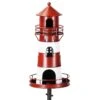 Gartenstecker Leuchtturm, Eisen, Höhe Ca. 136 Cm -Gartenbedarf Verkäufe 2024 0980404411 Leuchtturm am Stab rot H 136cm Eisen1 118948