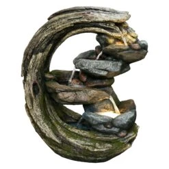 Brunnen, Holzoptik, 66 X 29 X 82 Cm