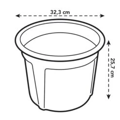 Elho Kartoffeltopf Green Basics Living Black, Ø 32,3 Cm, Höhe 25,7 Cm, Erdvol. 13 L -Gartenbedarf Verkäufe 2024 12 gb potato pot 33 living black 8711904315597 110980