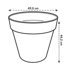 Elho Pflanzgefäß Loft Urban Round 20, Weiß -Gartenbedarf Verkäufe 2024 12 loft round wheels 50 brique 8711904332600