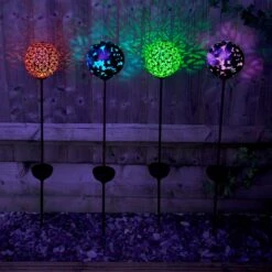 Silhouette Globe, Große Pfahlleuchte, Metall, Schwarz, 83 X 13 Cm