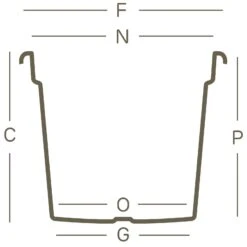 Euro 3 Plast Pflanzkübel Geo Taupe -Gartenbedarf Verkäufe 2024 3210100580 Pflanzkuebel Geo technische Zeichnung 111244 2