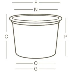 Euro 3 Plast Pflanzkübel "Cilindro" Terra, Ø Ca. 50 Cm, Erdvol. 50 L -Gartenbedarf Verkäufe 2024 3210100697 3210100842 Pflanzkuebel Cilindro technische Zeichnung 111255 1
