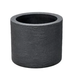 Pflanzgefäß "Kubus" Anthrazit, Rund, Ø 39 Cm, Höhe 33 Cm, Füllvolumen 18 L