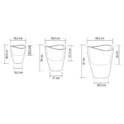 Pflanzgefäß 'Wave Globe High', Schwarz, Ø 30 X H 40 Cm -Gartenbedarf Verkäufe 2024 3210102842 3210102843 3210102844 Illu Wave Globe High Vermasst 55951 1