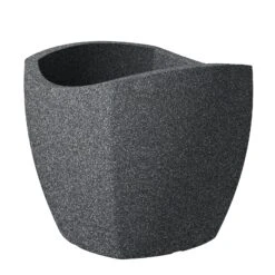 Pflanzgefäß 'Wave Globe Cubo', Schwarz, Ø 40 X H 36 Cm