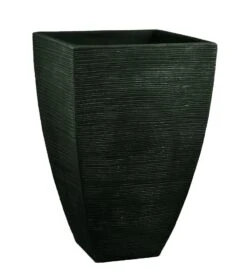 Pflanzgefäß "Mari" Anthrazit, In Rillenoptik, 40x40x60 Cm, Füllvol. 63 L