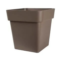 Euro 3 Plast Pflanzgefäß "Mitu Pac Quadro" Taupe, 40 Cm, Erdvol. 41 L
