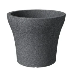 Pflanzgefäß No 1 Stone, Schwarz Granit, Kunststoff